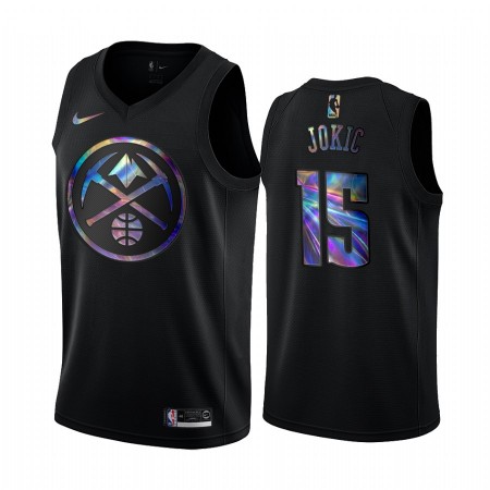 Maillot Homme Denver Nuggets Nikola Jokic 15 Iridescent HWC Collection Swingman